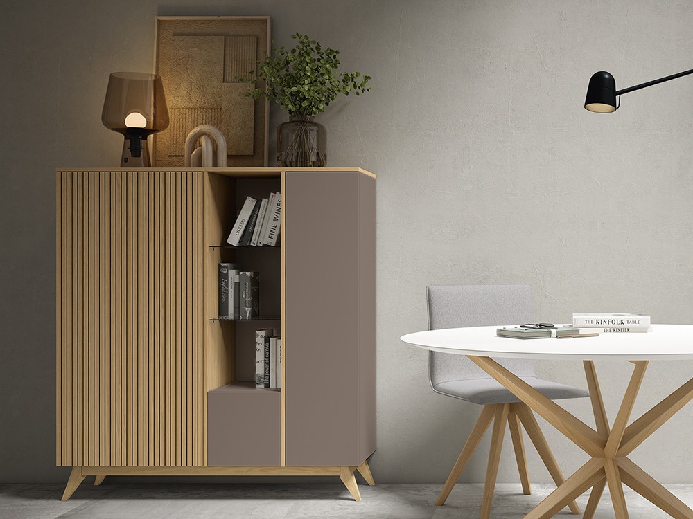 Aparador alto Arlo Boreal Roble Brave 15 Cubi - 5