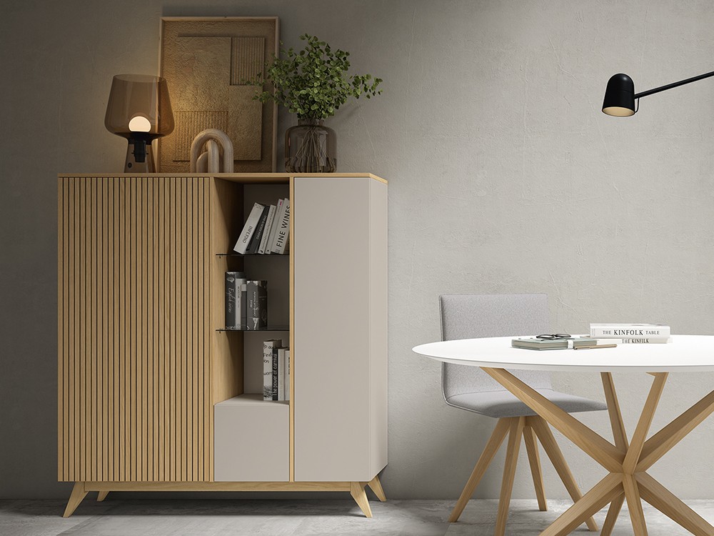 Aparador alto Arlo Boreal Roble Brave 15 Cubi - 6