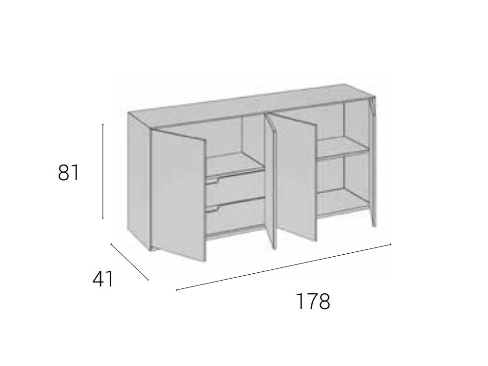 Aparador bajo Lennon Brave 16 Cubi - 10