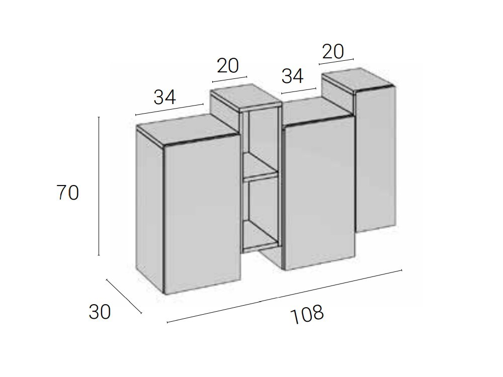 Mueble recibidor Silver Brave 29 Cubi - 3