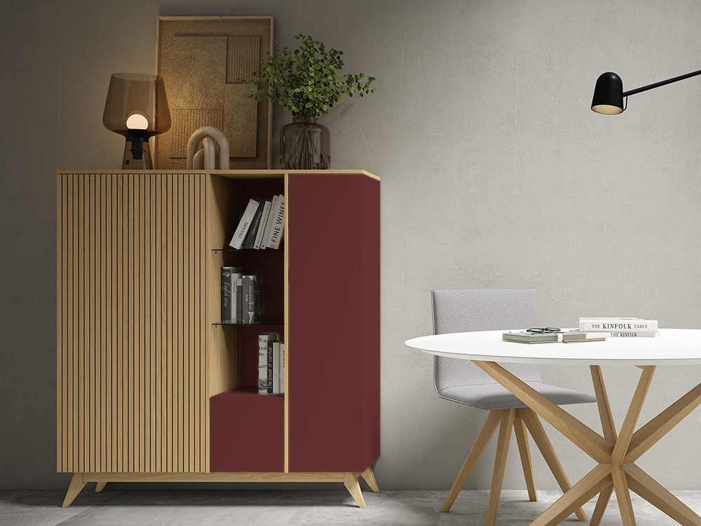 Aparador alto Arlo Boreal Roble Brave 15 Cubi - 8