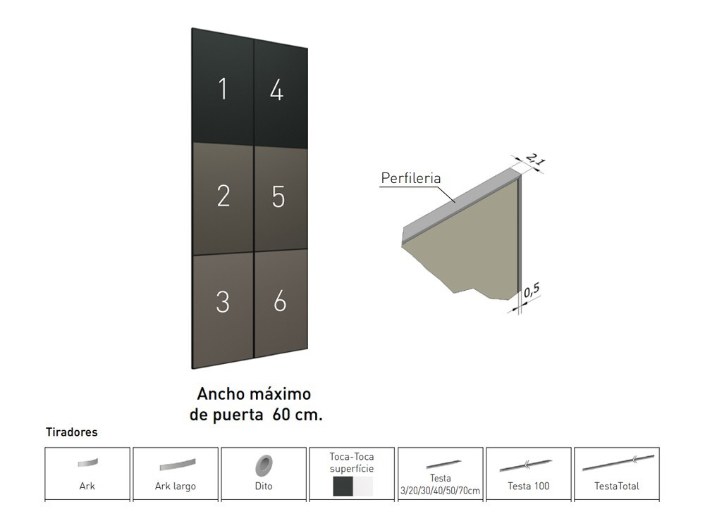 Armario a medida de puertas batientes con tres plafones Next jotajotape - 6