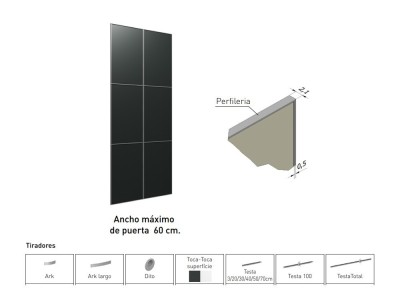 Armario a medida de puertas batientes con tres plafones Next jotajotape - 5