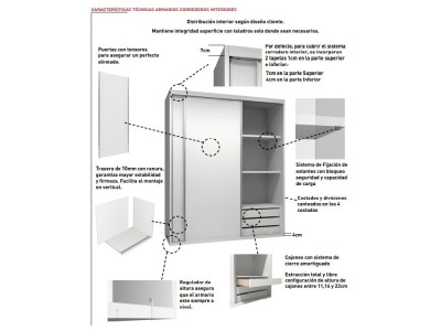 Armario a medida de puertas correderas un plafón Next jotajotape - 3
