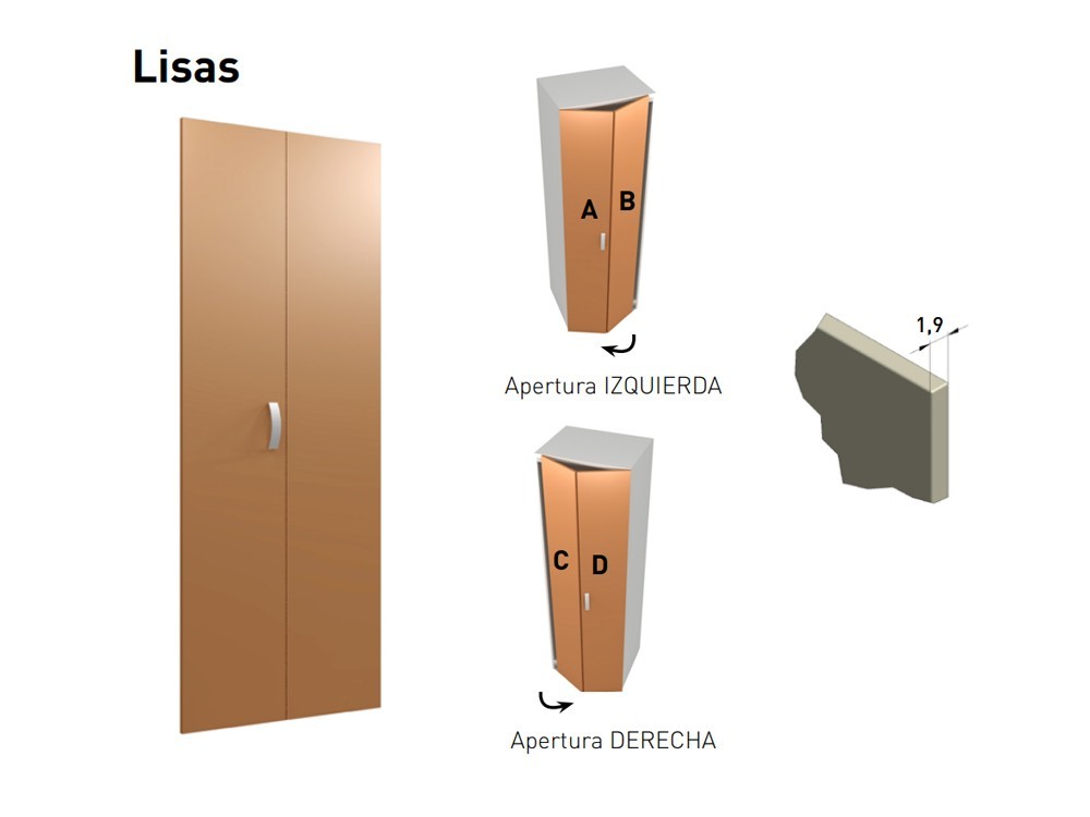 Armario a medida de puertas plegables Liso Semi Next jotajotape - 5