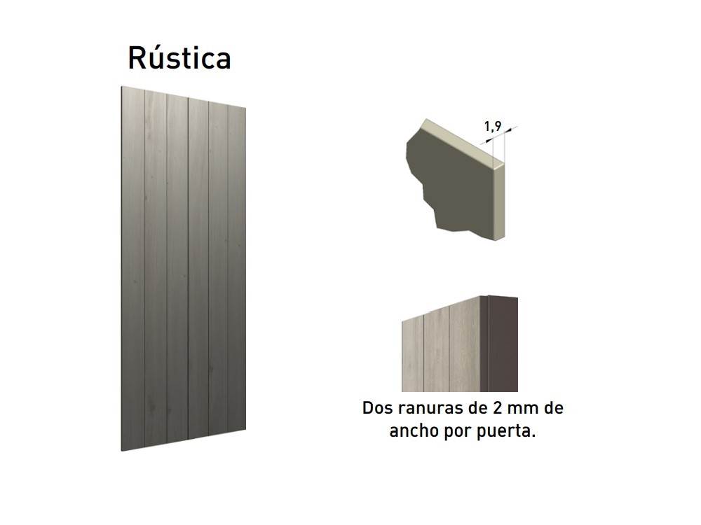 Armario a medida puertas batientes Rústica Next jotajotape - 6
