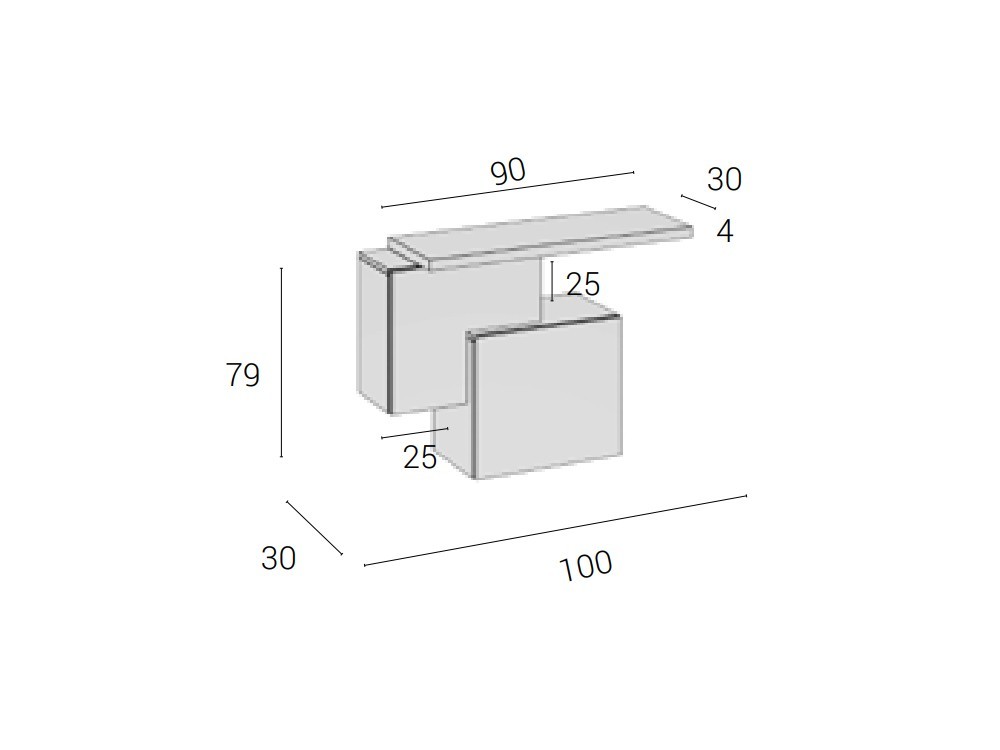 Mueble recibidor suspendido Jane Brave 61 Cubi - 9
