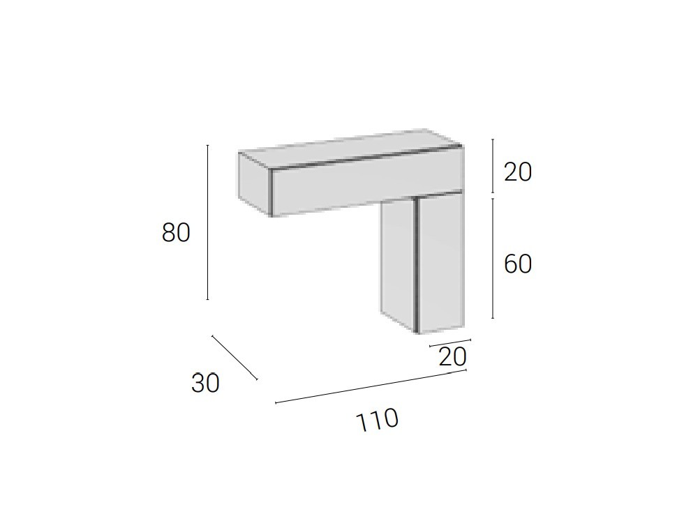 Mueble recibidor Sofía Brave 72 Cubi - 10