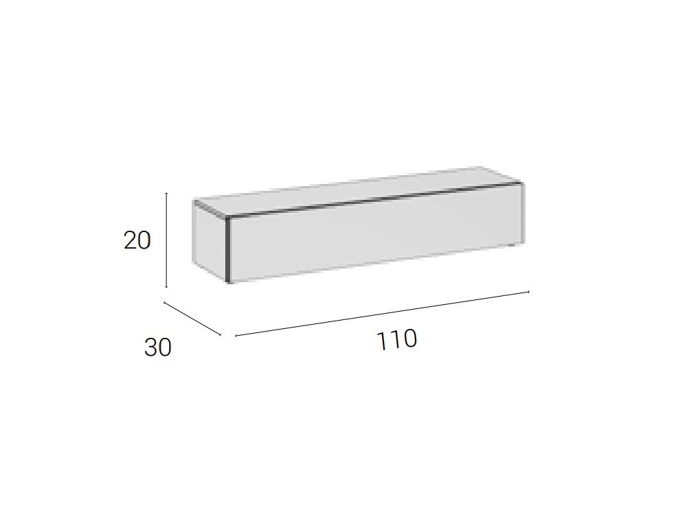 Mueble recibidor suspendido con cajón Terra Brave 74 Cubi - 8