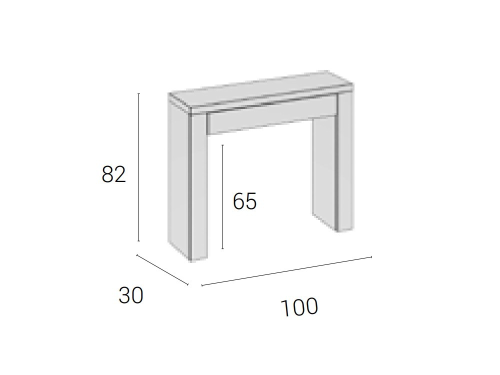 Consola Elder con cajón Brave 76 Cubi - 8