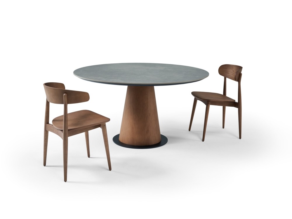 Silla de madera con asiento tapizado opcional Pure N02 Doos - 5