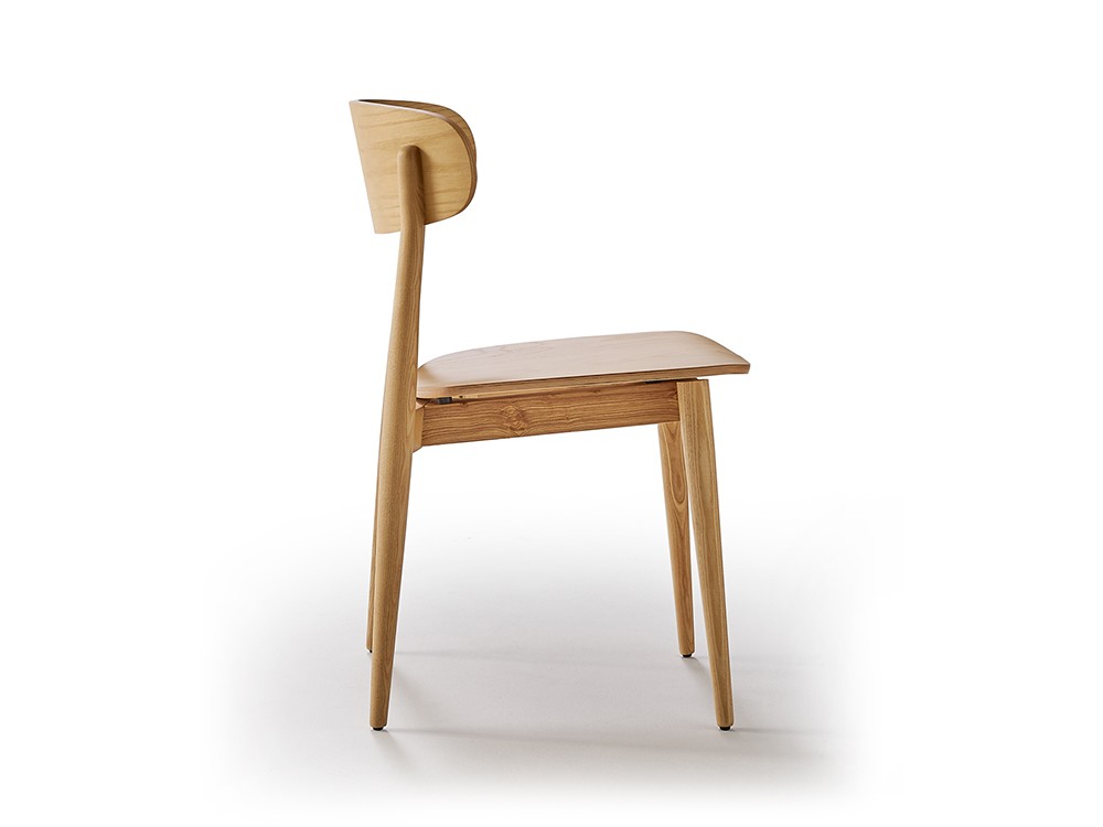 Silla de madera con asiento tapizado opcional Pure S02 Doos - 3