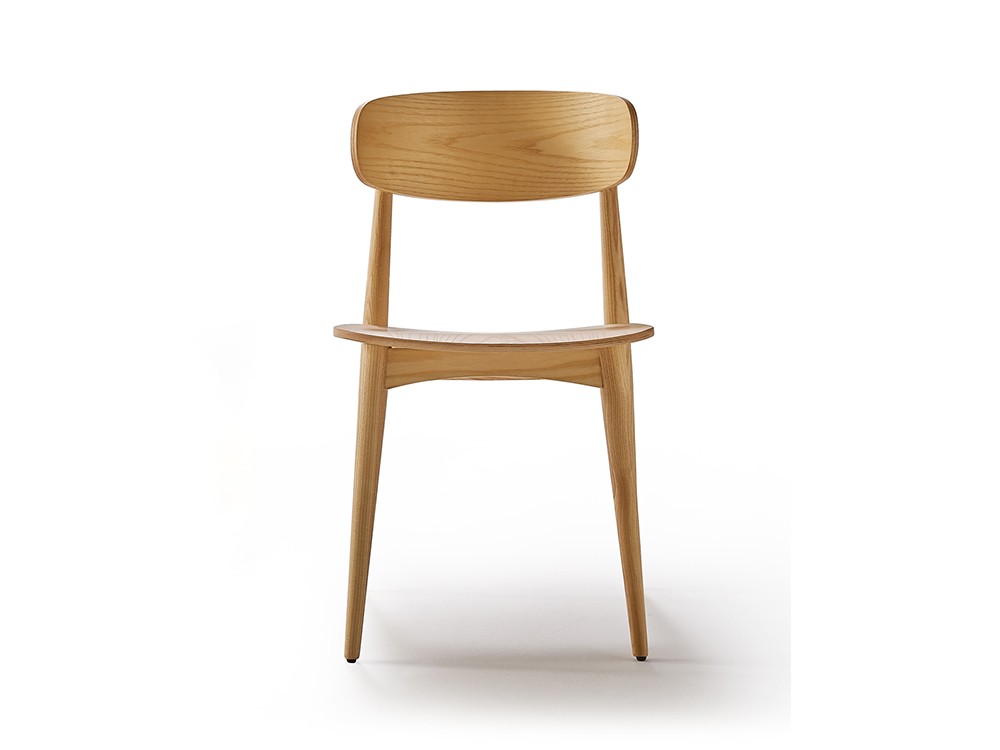 Silla de madera con asiento tapizado opcional Pure S02 Doos - 2