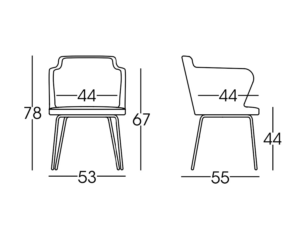 Sillón tapizado con patas metálicas Evia PH Doos - 4