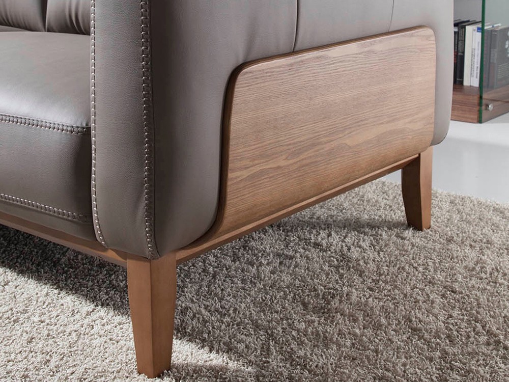 Sofá tapizado en piel color visón Ángel Cerdá 6028/6029 Ángel Cerdá - 11