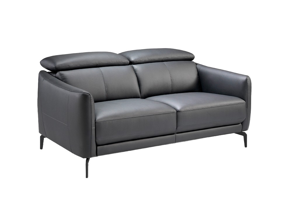 Sofá tapizado en piel negra Ángel Cerdá 6058/6059 Ángel Cerdá - 1