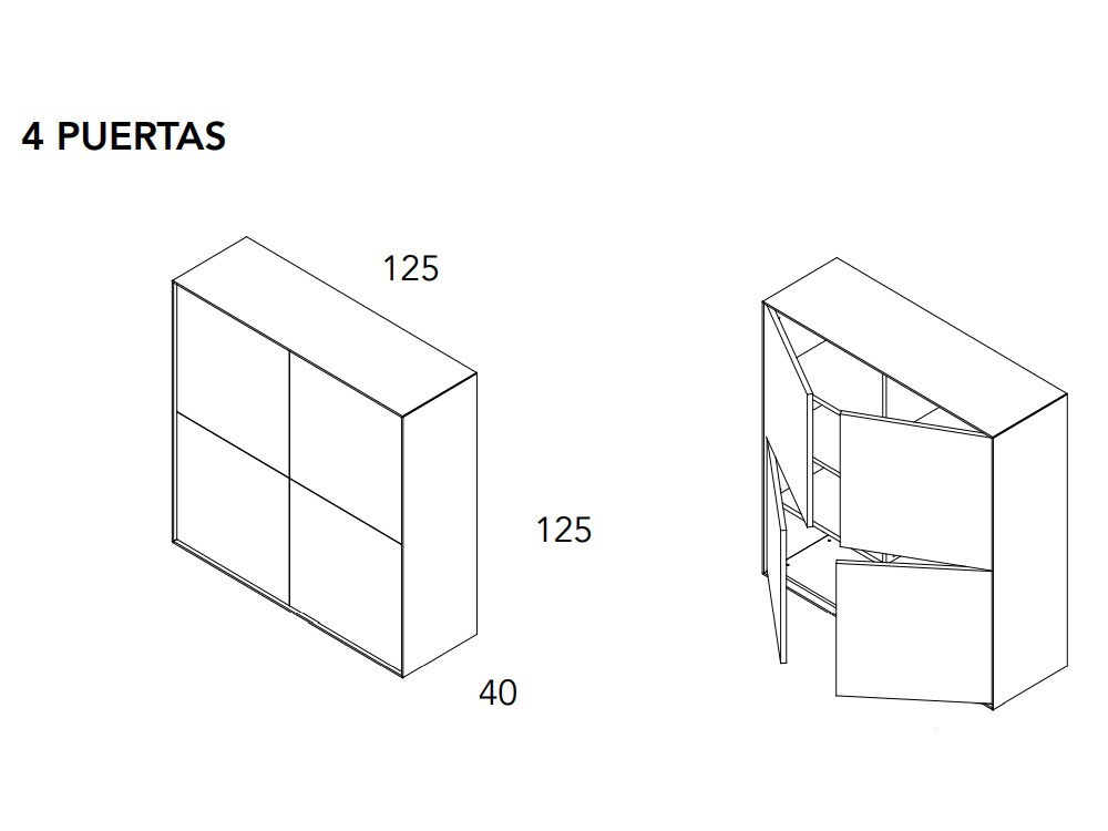 Aparador cubo Ideas 704 A.Brito - 4 Aparador cubo Ideas 704 A.Brito - 4