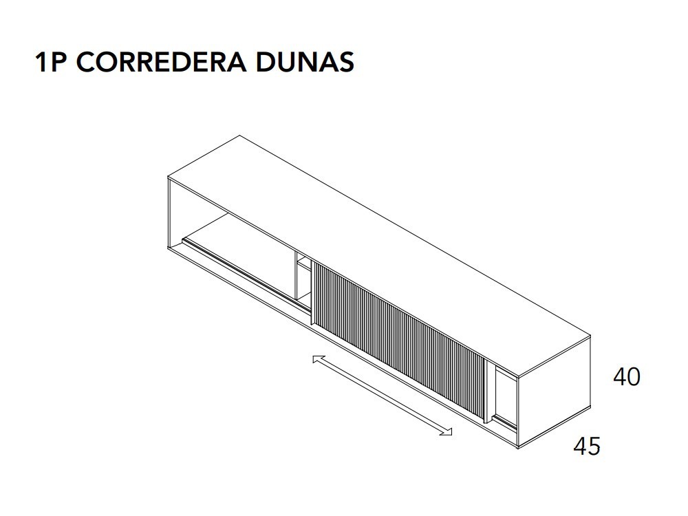 Mueble para televisión puerta corredera Ideas 706 A.Brito - 11