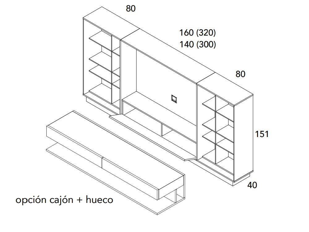 Librería para salón Ideas 708 A.Brito - 4