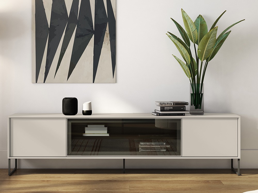 Mueble para televisión puerta vitrina Ideas 709 A.Brito - 4