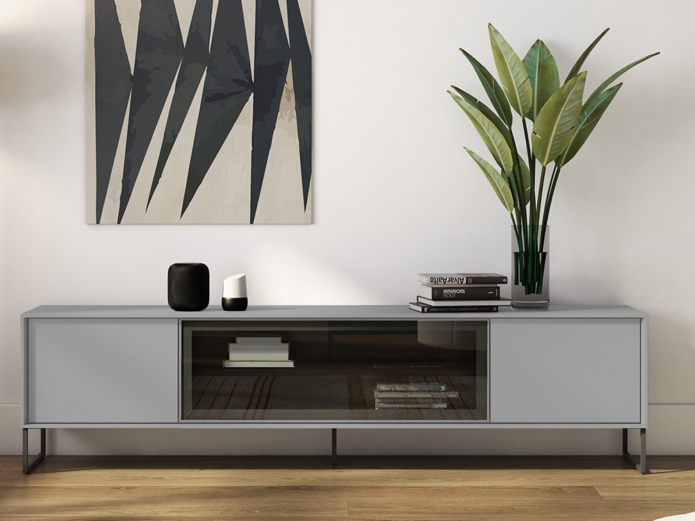 Mueble para televisión puerta vitrina Ideas 709 A.Brito - 5