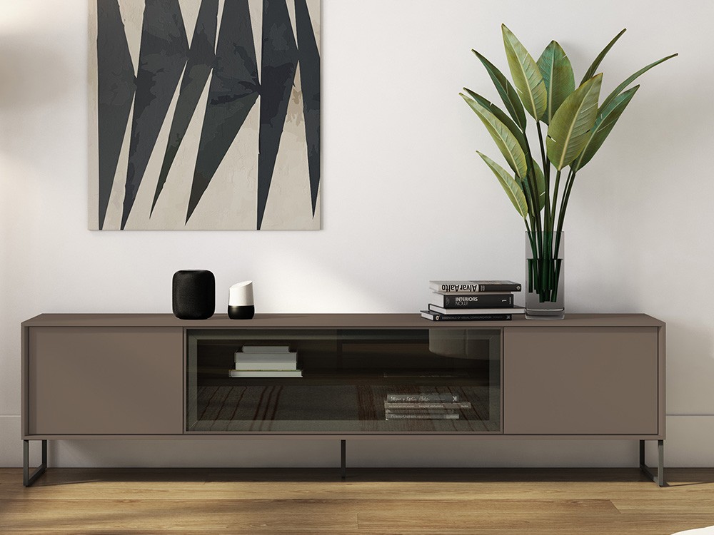 Mueble para televisión puerta vitrina Ideas 709 A.Brito - 6