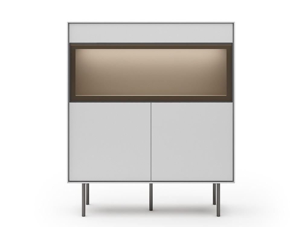 Vitrina cubo con puerta abatible y luz Ideas 719 A.Brito - 3