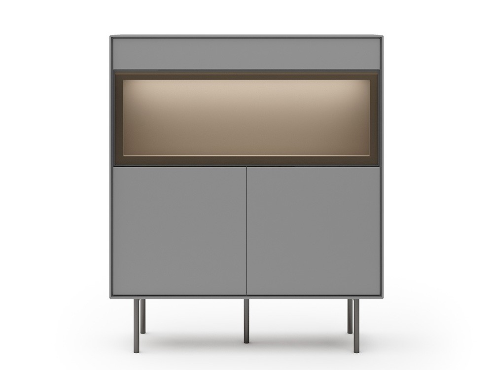 Vitrina cubo con puerta abatible y luz Ideas 719 A.Brito - 7