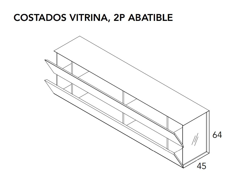 Aparador bajo con costados vitrina Ideas 725 A.Brito - 12