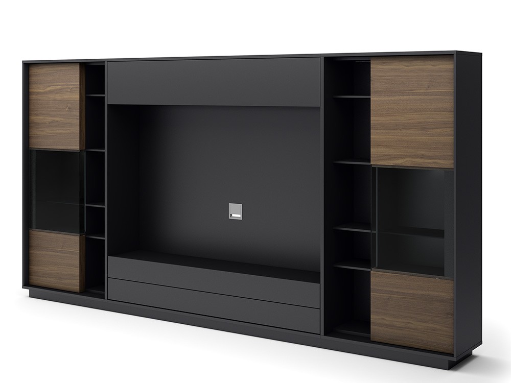 Librería para salón con vitrina Ideas 731 A.Brito - 3