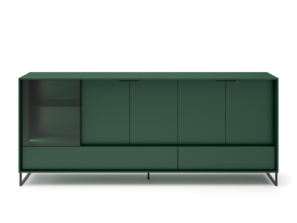 Aparador bajo con puertas plegables y vitrina Ideas 733 A.Brito - 12