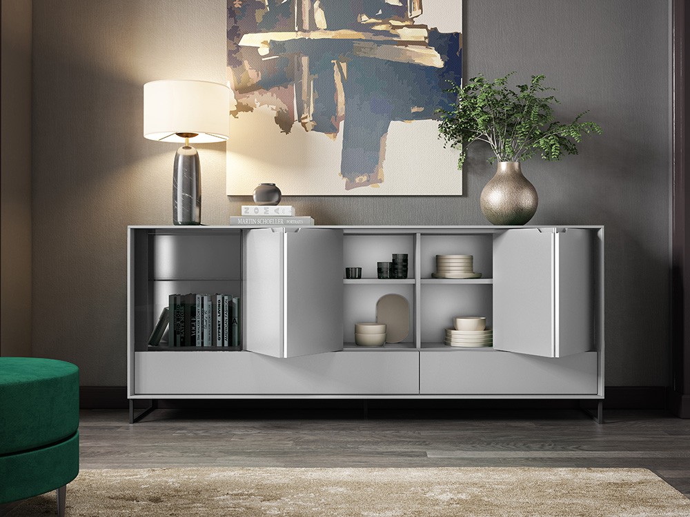 Aparador bajo con puertas plegables y vitrina Ideas 733 A.Brito - 3