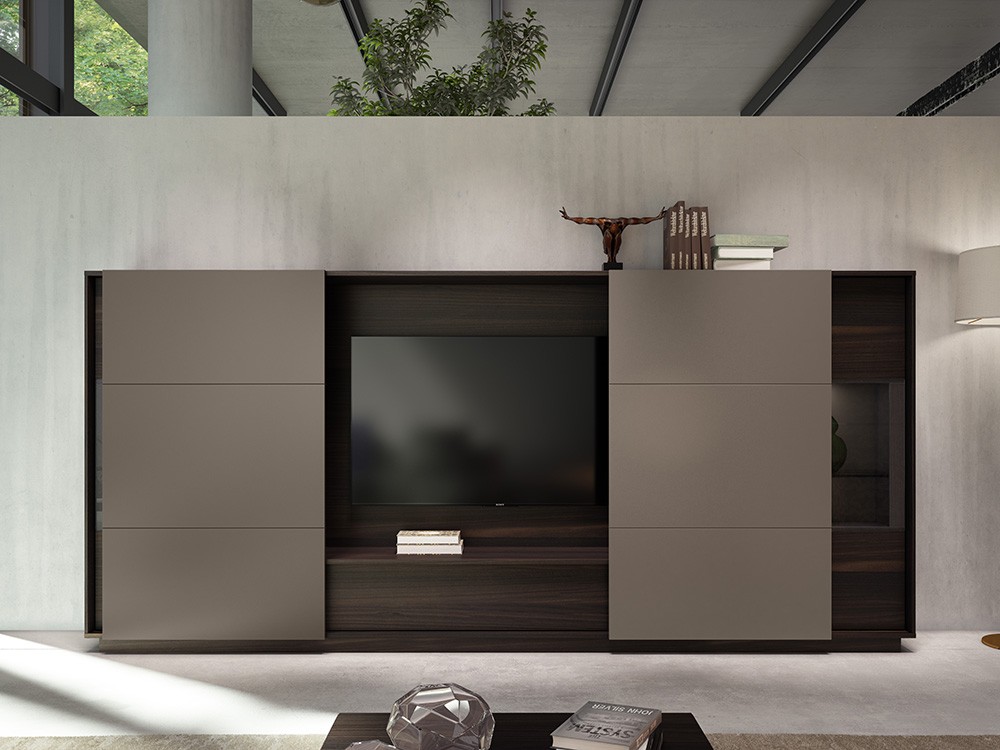 Librería baja para salón con puertas correderas Ideas 737 A.Brito - 2