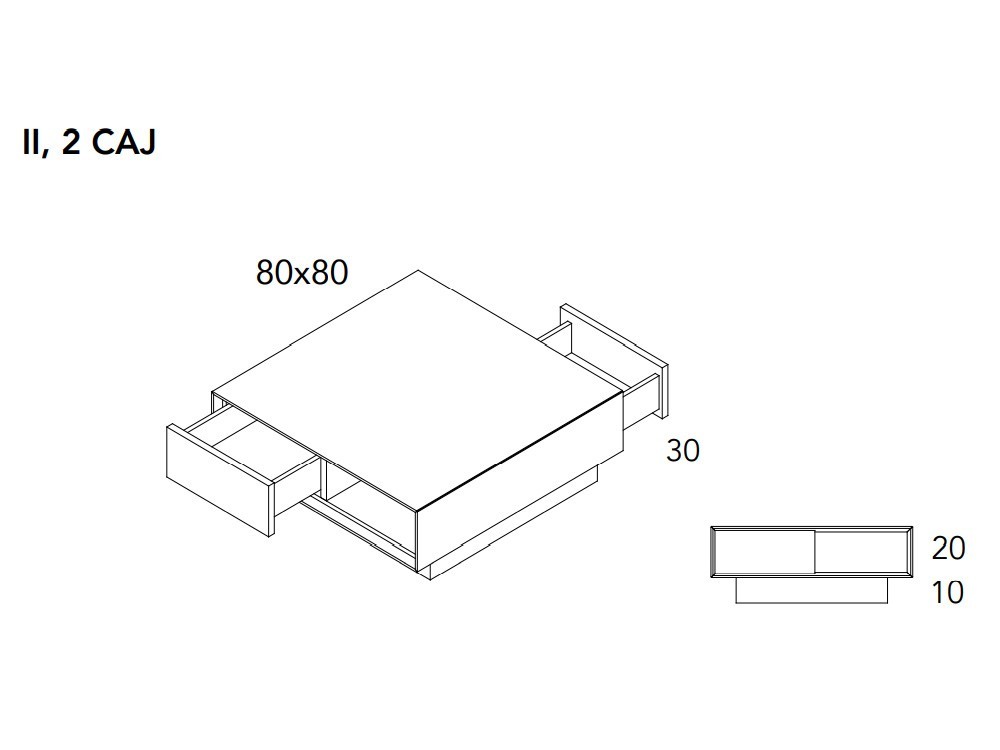 Mesa de centro cuadrada o rectangular cerámico ID II A.Brito - 6