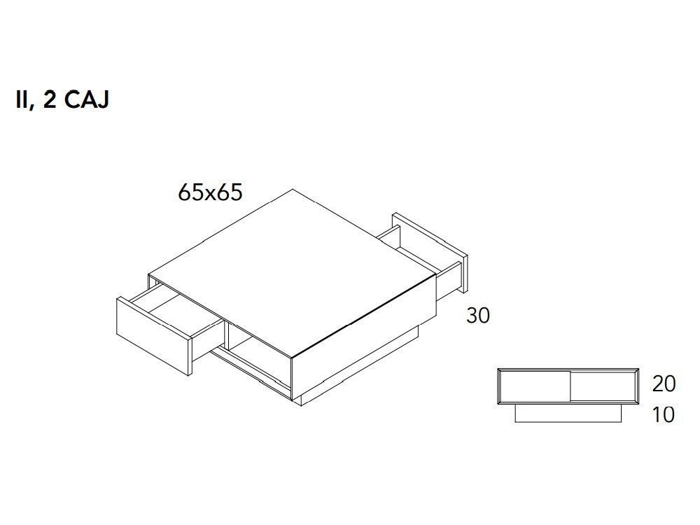Mesa de centro cuadrada o rectangular cerámico ID II A.Brito - 7