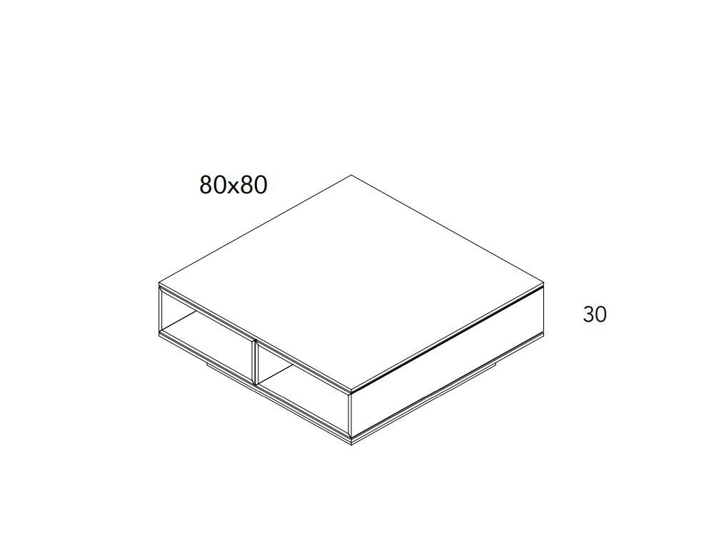 Mesa de centro cuadrada NW II A.Brito - 13