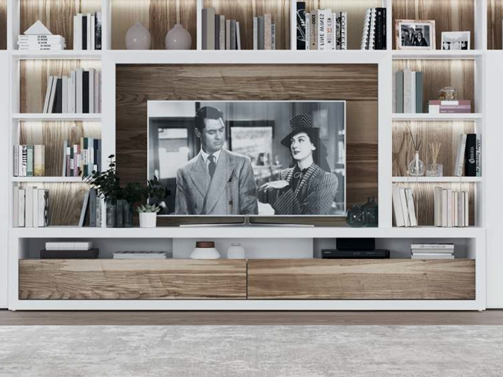 Librería para salón con mueble tv Qubic 22 Piñero y Cabrero - 2
