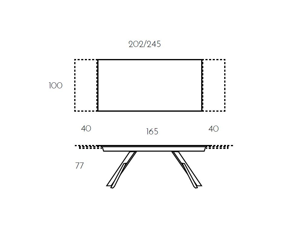 Mesa de comedor extensible Kross madera de Ramiro Tarazona - 4