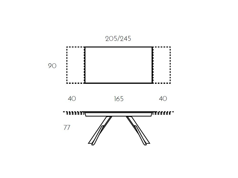 Mesa de comedor extensible Kross madera de Ramiro Tarazona - 5