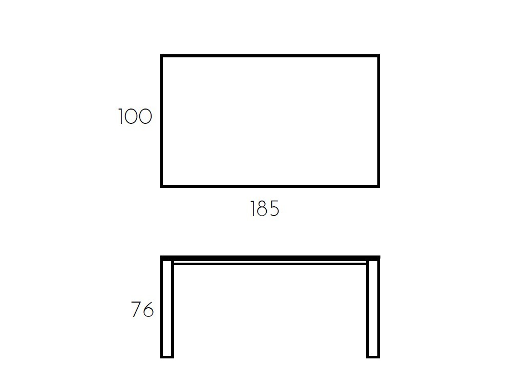 Mesa de comedor fija Link Cristal de Ramiro Tarazona - 13