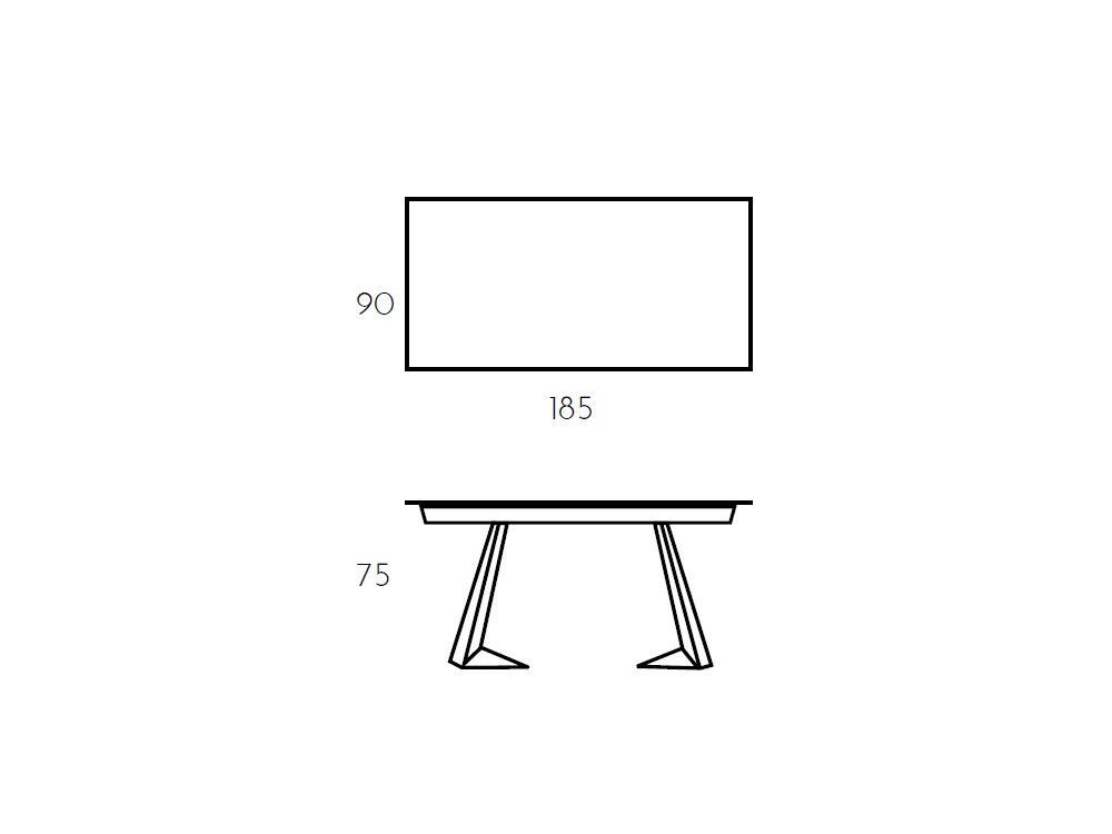 Mesa de comedor fija Infinity Porcelánico de Ramiro Tarazona - 6
