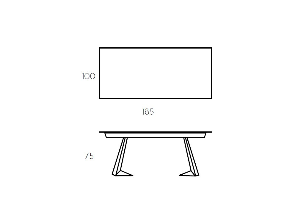 Mesa de comedor fija Infinity Porcelánico de Ramiro Tarazona - 7