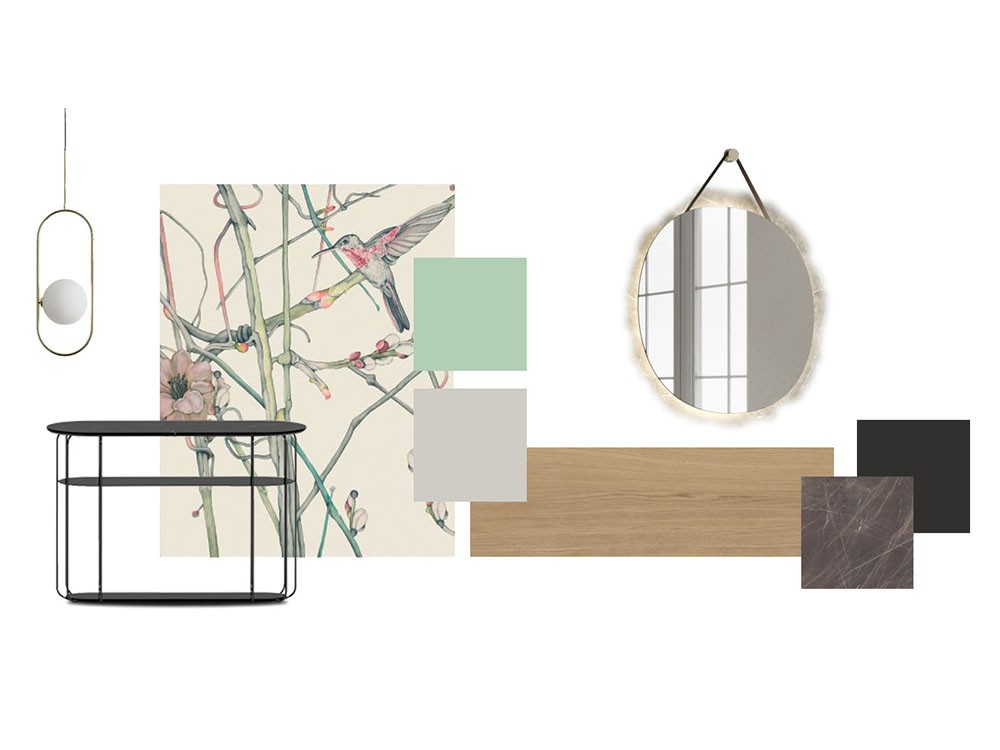 Proyecto de recibidor con panel alistonado 