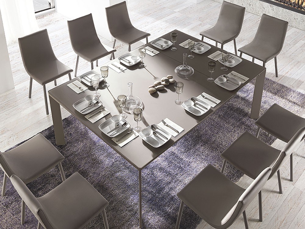 Mesa de comedor extensible Urban cristal de Ramiro Tarazona - 2 Mesa de comedor extensible Urban cristal de Ramiro Tarazona - 2