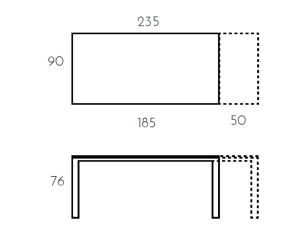 Mesa de comedor extensible Urban cristal de Ramiro Tarazona - 13 Mesa de comedor extensible Urban cristal de Ramiro Tarazona - 13
