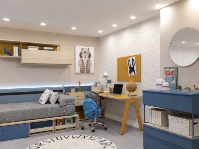 Proyecto de habitación juvenil oceano y ambar 