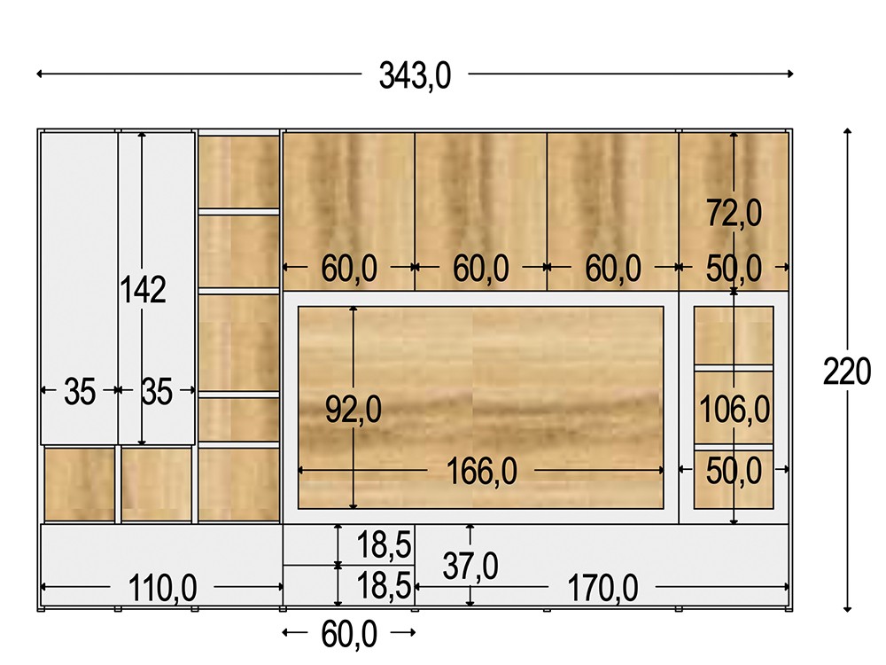 Librería Qubic Oak Piñero y Cabrero