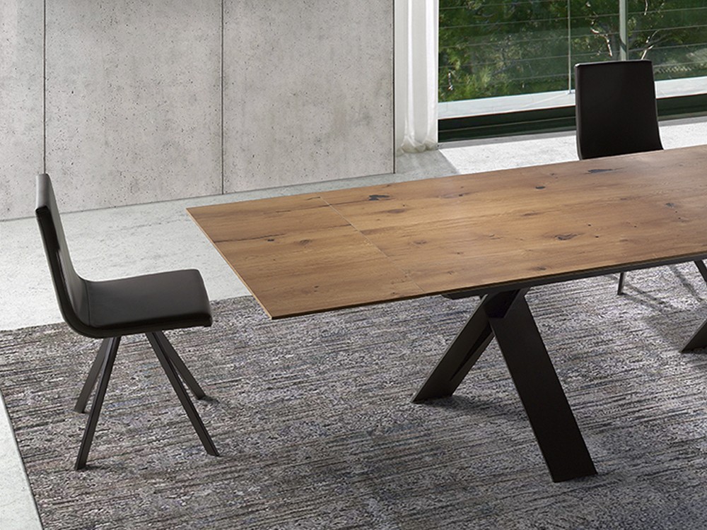 Silla de comedor tapizada con base de acero Astrid de Ramiro Tarazona - 3