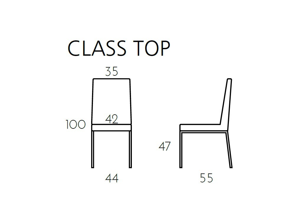 Silla de comedor con respaldo alto tapizada Class Top de Ramiro Tarazona - 3