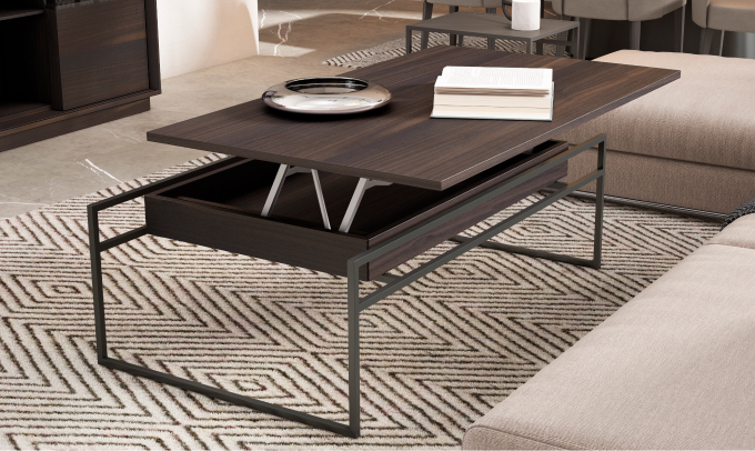 Mesa de centro elevable